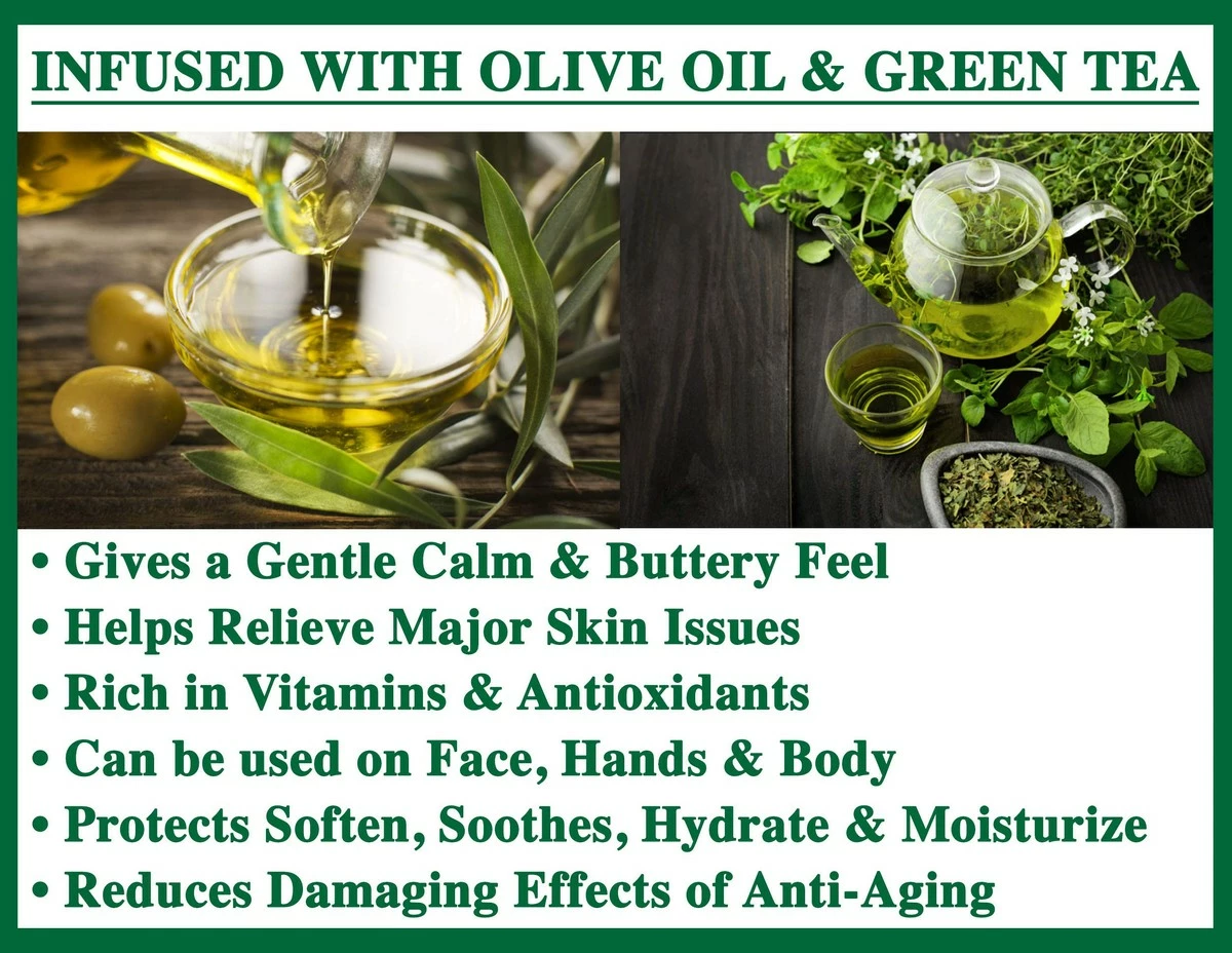 Olivia Care Store Olivia Care Premium Bath & Body Bar Soap | Organic, Vegan & Natural | Olive Oil | Repairs, Hydrates, Moisturizes & Deep Cleans | Repair Dry Skin | Sustainable Palm Oil | Made In USA | 8 OZ - GREEN TEA 6 Olivia Care Store Olivia Care Premium Bath & Body Bar Soap | Organic, Vegan & Natural | Olive Oil | Repairs, Hydrates, Moisturizes & Deep Cleans | Repair Dry Skin | Sustainable Palm Oil | Made In USA | 8 OZ - GREEN TEA - Image 4