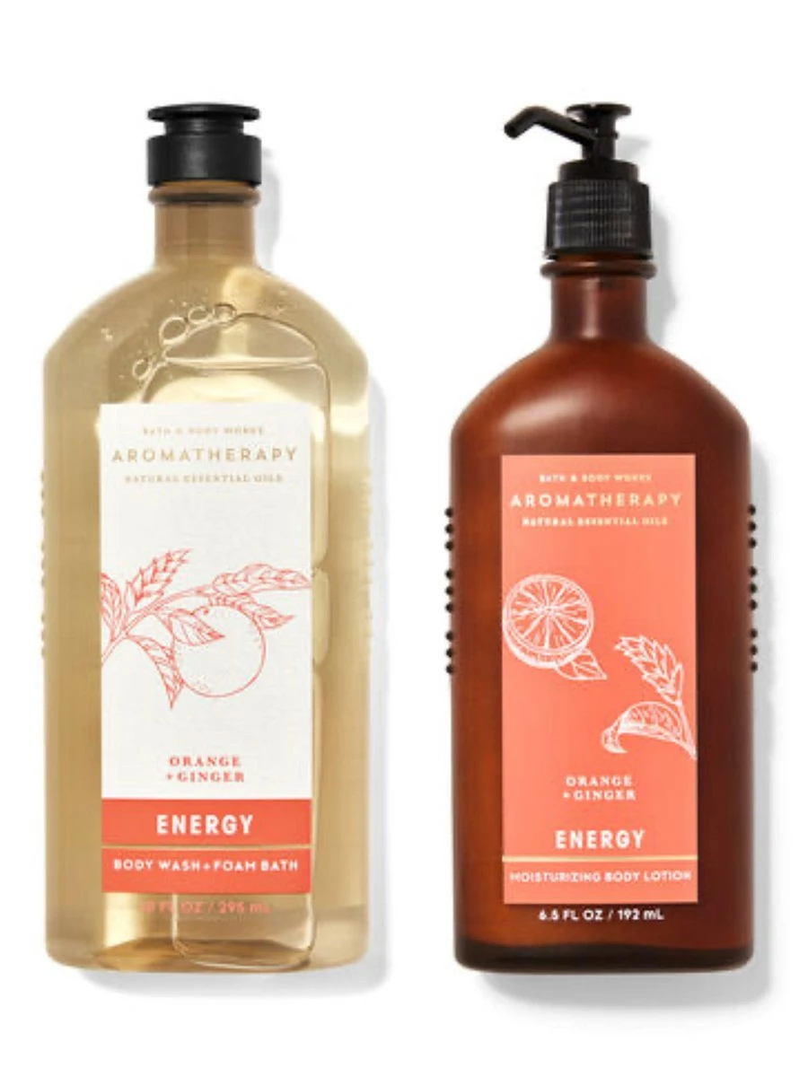 Bath & Body Works Aromatherapy Body Wash & Lotion Set - Energy Orange + Ginger 4 Bath & Body Works Aromatherapy Body Wash & Lotion Set - Energy Orange + Ginger - Image 2