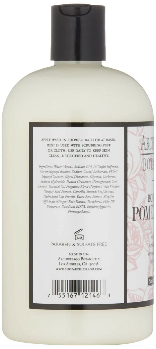 Archipelago Botanicals Pomegranate Body Wash. A Natural Body Cleanser To Refresh, Soothe And Protect Your Skin (17 fl Oz) 5 Archipelago Botanicals Pomegranate Body Wash. A Natural Body Cleanser To Refresh, Soothe And Protect Your Skin (17 fl Oz) - Image 3