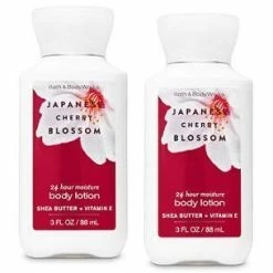 Bath & Body Works Bath And Body Works 2 Pack 24 Hour Moisture Japanese Cherry Blossom Travel Size Body Lotion 3 Oz.