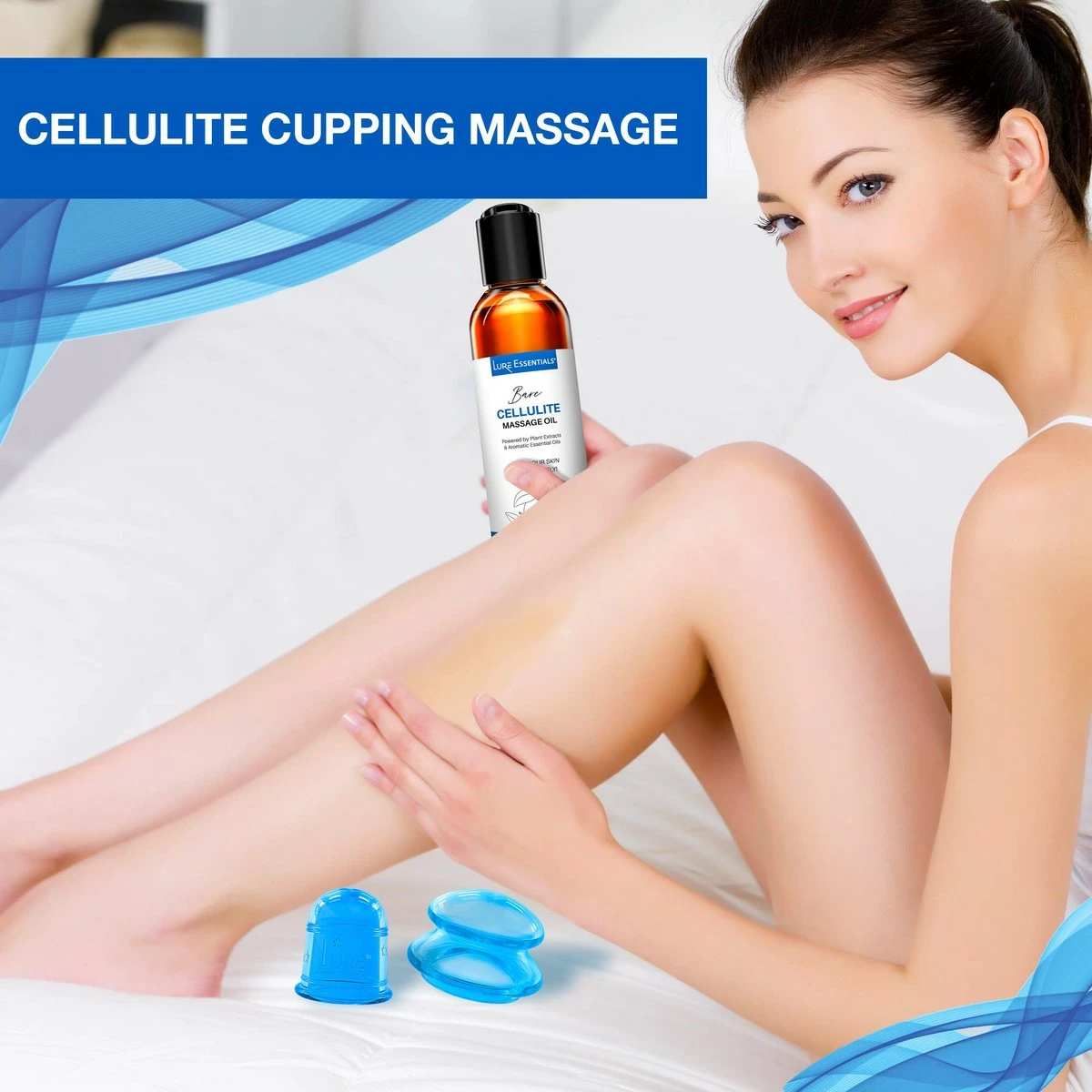 Lure Essentials Cellulite Massage Oil, All-Natural Ingredients For Cupping Massage. Helps Reduce Appearance Of Cellulite For Hips, Butt, Thighs 6 Lure Essentials Cellulite Massage Oil, All-Natural Ingredients For Cupping Massage. Helps Reduce Appearance Of Cellulite For Hips, Butt, Thighs - Image 4