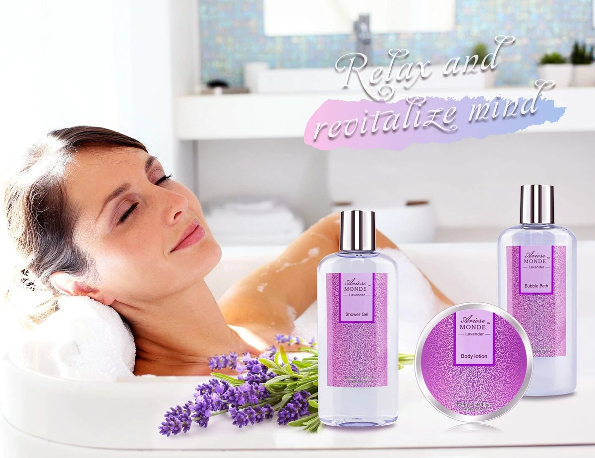 ArioseMonde Bath Spa Basket Gift Set, Bath & Body Set For Women & Men,Lavender Scent, Includes Body Lotion, Shower Gel, Bath Salts, Bubble Bath, Bath Fizzers,Bath Oil, Loofah Back Scrubber, Bath Tub, 10 Pcs 9 ArioseMonde Bath Spa Basket Gift Set, Bath & Body Set For Women & Men,Lavender Scent, Includes Body Lotion, Shower Gel, Bath Salts, Bubble Bath, Bath Fizzers,Bath Oil, Loofah Back Scrubber, Bath Tub, 10 Pcs - Image 7