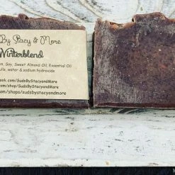 Suds By Stacy And More Winterblend Homemade Soap Bar (One 4 Oz Bar) Cold Processed With Essential Oils
