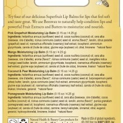 Burt's Bees Store Burt's Bees 100% Natural Moisturizing Lip Balm, Superfruit - Pink Grapefruit, Mango, Coconut & Pear, Pomegranate - 4 Tubes -Moisturizers Sales v4a9pcy90b81y494vuak7v2fitol