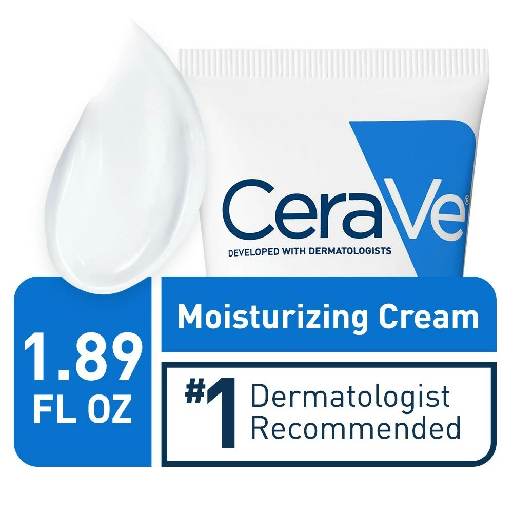 CeraVe Moisturizing Cream | 1.89 Ounce | Travel Size Face And Body Moisturizer For Dry Skin , Ivory 4 CeraVe Moisturizing Cream | 1.89 Ounce | Travel Size Face And Body Moisturizer For Dry Skin , Ivory - Image 2
