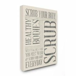 Stupell Industries Scrub Your Body Typography Bathroom Canvas Wall Art, 16 X 20, Design By Artist Sd Graphics Studio