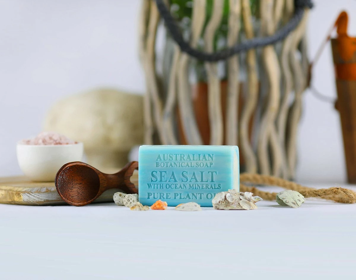 Australian Botanical Soap Store Australian Botanical Soap, Sea Salt With Ocean Minerals Pure Plant Oil Soap, 6.8 Oz. 193g Bars - 8 Count 4 Australian Botanical Soap Store Australian Botanical Soap, Sea Salt With Ocean Minerals Pure Plant Oil Soap, 6.8 Oz. 193g Bars - 8 Count - Image 2