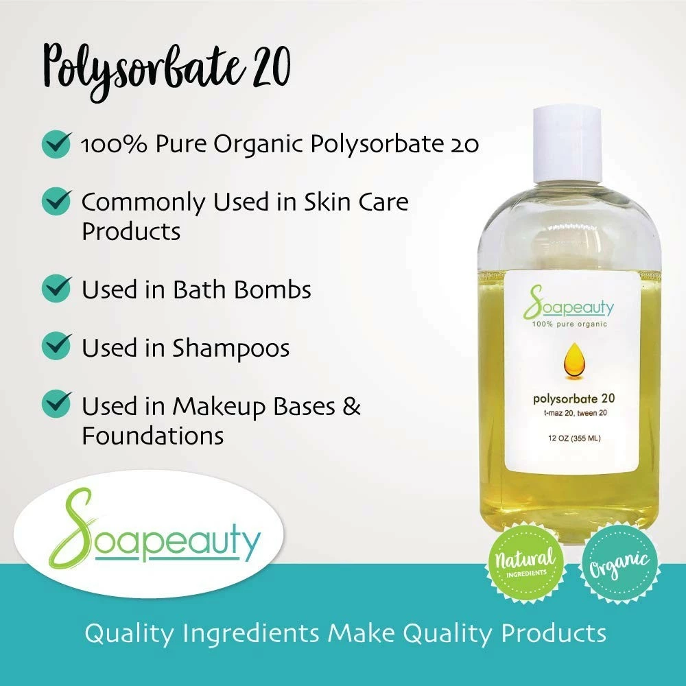 Soapeauty Store POLYSORBATE 20 T-MAZ 20 TWEEN 20 Surfactant Emulsifier 100% Pure (SIZE: 64 OZ) 4 Soapeauty Store POLYSORBATE 20 T-MAZ 20 TWEEN 20 Surfactant Emulsifier 100% Pure (SIZE: 64 OZ) - Image 2