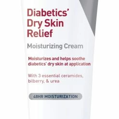 CeraVe Moisturizing Cream For Diabetics’ Dry Skin | Urea Cream With Bilberry For Face And Body | Fragrance Free & Paraben Free | 8 Ounce