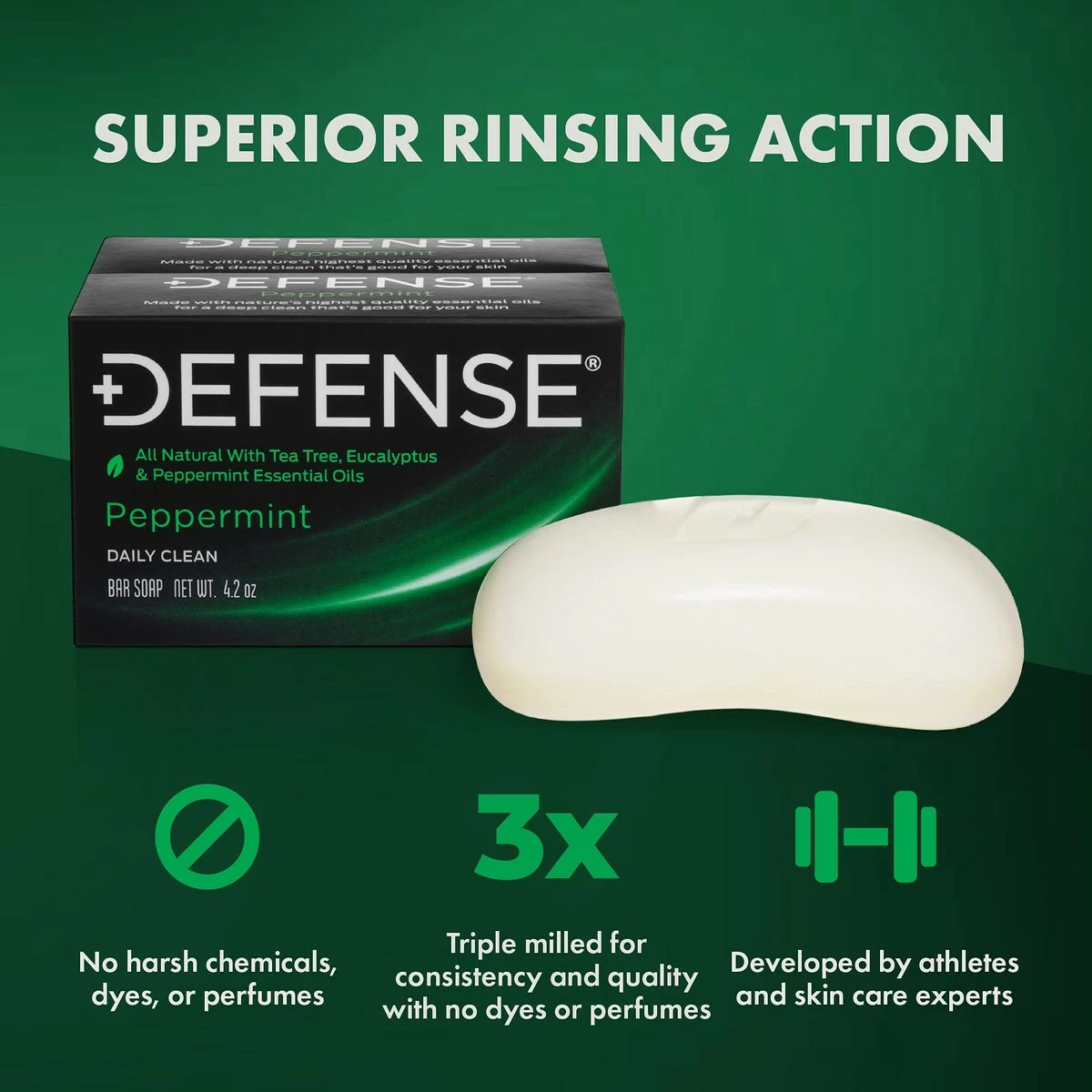 Defense Soap Store Defense Soap Peppermint 4 Oz Bar (Pack Of 2) - 100% Natural And Herbal Pharmaceutical Grade Tea Tree Oil 6 Defense Soap Store Defense Soap Peppermint 4 Oz Bar (Pack Of 2) - 100% Natural And Herbal Pharmaceutical Grade Tea Tree Oil - Image 4