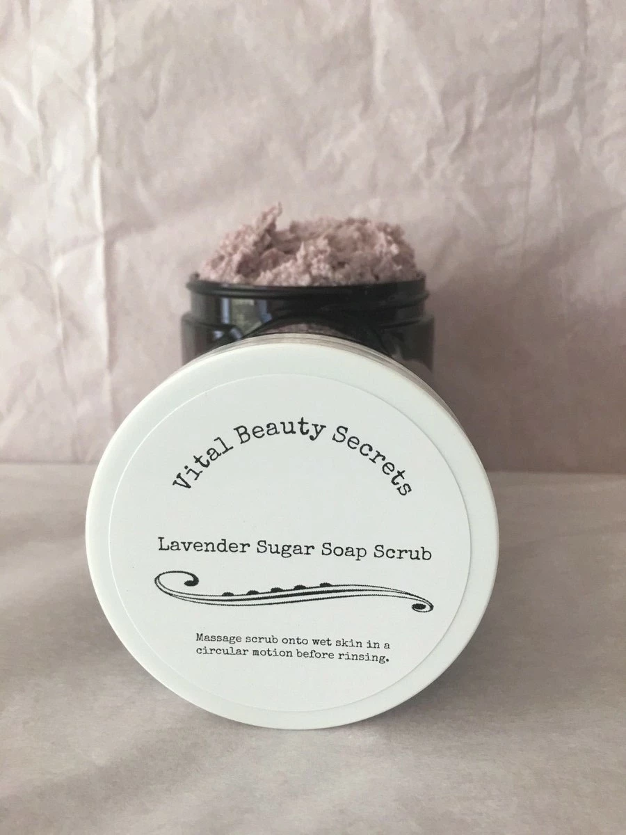 Vital Beauty Secrets - Sugar Scrub Soap (3 In 1) With Organic Cocoa Butter - Cleans, Exfoliates, Smooths And Moisturizes (6oz) (Lavender Essential Oil) 5 Vital Beauty Secrets - Sugar Scrub Soap (3 In 1) With Organic Cocoa Butter - Cleans, Exfoliates, Smooths And Moisturizes (6oz) (Lavender Essential Oil) - Image 3