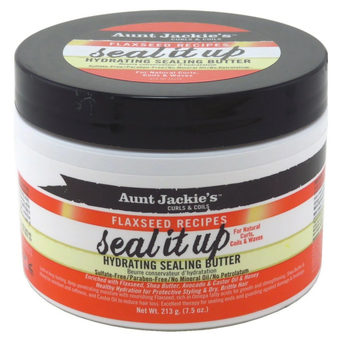 Aunt Jackie's Aunt Jackies Seal It Up Hydrating Sealing Butter 7.5 Ounce (221ml) (3 Pack) 3 Aunt Jackie's Aunt Jackies Seal It Up Hydrating Sealing Butter 7.5 Ounce (221ml) (3 Pack)