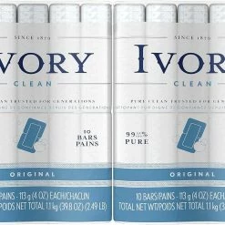 Ivory® Ivory Clean Original Bar Soap, 4 Ounce, 10 Count (Pack Of 2) Total 20 Bars