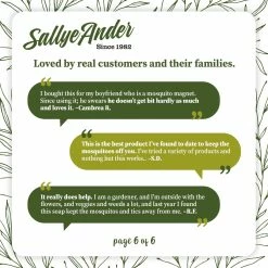 SALLYEANDER Sallye Ander No-Bite-Me Soap - Bug Repellent Soap - 1 Bar - Safe For Kids And Infants - Repels Mosquitoes, Black Flies, Fleas, And Ticks 13 SALLYEANDER Sallye Ander No-Bite-Me Soap - Bug Repellent Soap - 1 Bar - Safe For Kids And Infants - Repels Mosquitoes, Black Flies, Fleas, And Ticks -Moisturizers Sales wx4pcswtmdbe57jpkz9pp1mdy0r0