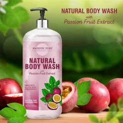 Majestic Pure All Natural Body Wash With Passion Fruit Extract - For Body, Face And Hand - Liquid Soap, Sulfate Free & Parabens Free, For Men And Women - 16 Fl Oz -Moisturizers Sales wy4l75723vnb0k89dzdob2jsh211