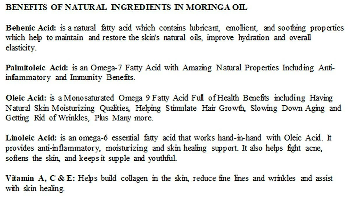 Natura Bona MORINGA OIL For Face/Skin/Hair. The Anti-aging Miracle Oil From The Himalayas. 100% Pure Unrefined Cold Pressed Virgin Oleifera Oil: Rich In Nutrients & Antioxidants (2oz Glass Dropper Bottle) 6 Natura Bona MORINGA OIL For Face/Skin/Hair. The Anti-aging Miracle Oil From The Himalayas. 100% Pure Unrefined Cold Pressed Virgin Oleifera Oil: Rich In Nutrients & Antioxidants (2oz Glass Dropper Bottle) - Image 4