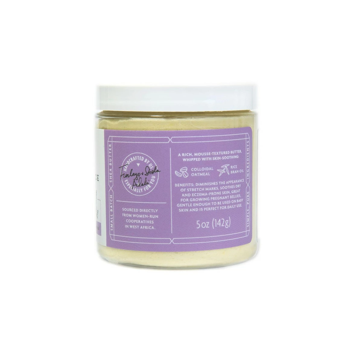 Shea Radiance Whipped Shea Butter W/ Colloidal Oatmeal - Blended W/ Skin-Soothing Oatmeal & Moisturizing Rice Bran Oil | Lavender Bliss (5oz) 4 Shea Radiance Whipped Shea Butter W/ Colloidal Oatmeal - Blended W/ Skin-Soothing Oatmeal & Moisturizing Rice Bran Oil | Lavender Bliss (5oz) - Image 2