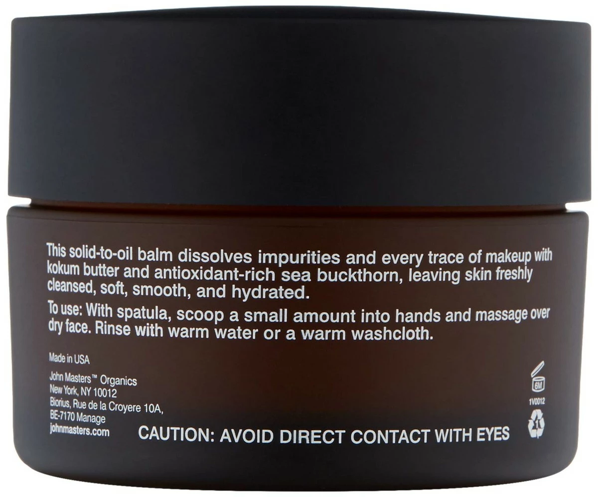 John Masters Organics Cleansing Balm With Kokum Butter & Sea Buckthorn 2.8 FL Oz 6 John Masters Organics Cleansing Balm With Kokum Butter & Sea Buckthorn 2.8 FL Oz - Image 4
