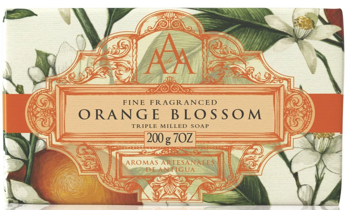 AAA DE AROMAS ARTESANALES DE ANTIGUA AAA Floral - Triple-Milled Luxury Soap Bar - Orange Blossom - 200 G / 7 Oz (SLS And Paraben Free) 3 AAA DE AROMAS ARTESANALES DE ANTIGUA AAA Floral - Triple-Milled Luxury Soap Bar - Orange Blossom - 200 G / 7 Oz (SLS And Paraben Free)