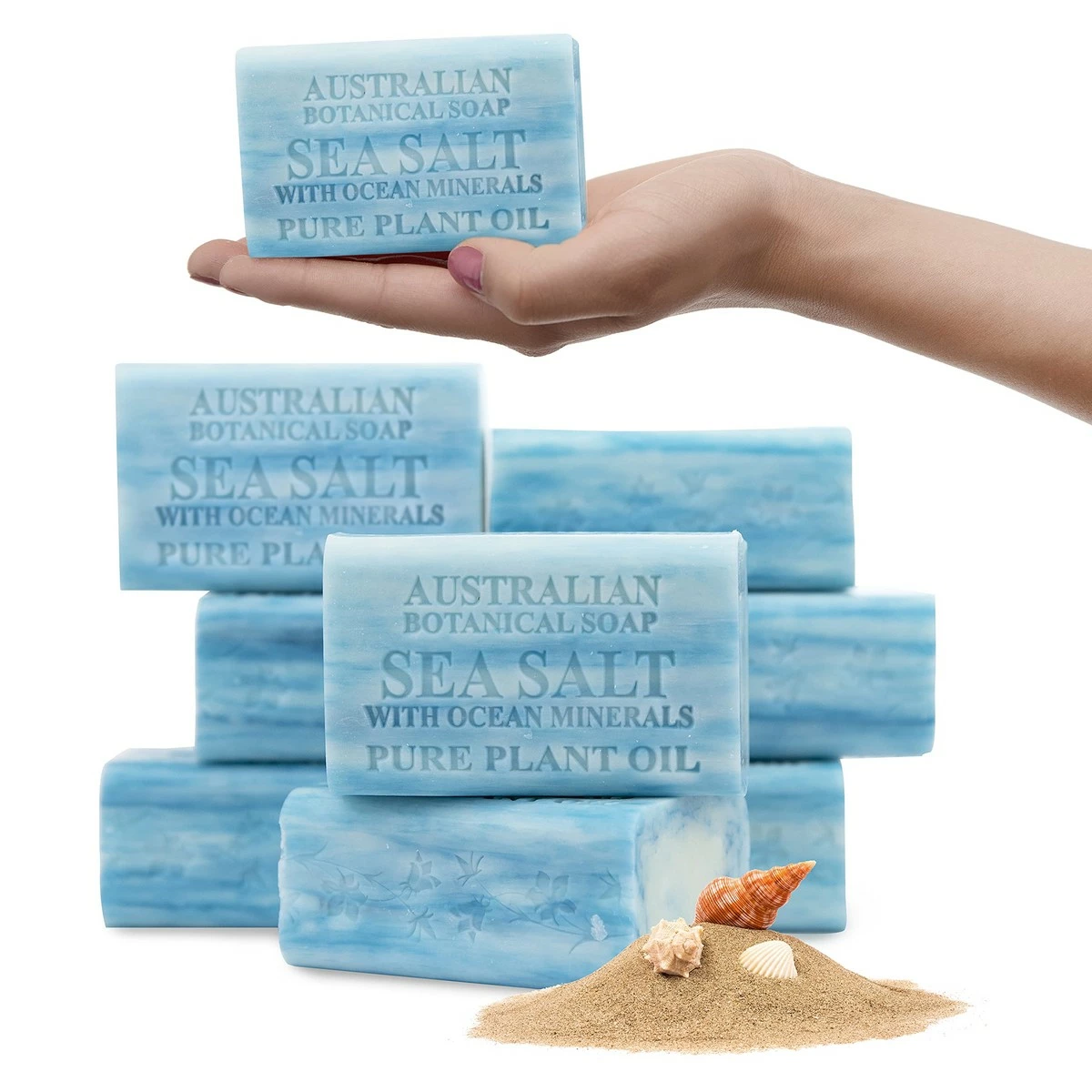 Australian Botanical Soap Store Australian Botanical Soap, Sea Salt With Ocean Minerals Pure Plant Oil Soap, 6.8 Oz. 193g Bars - 8 Count 3 Australian Botanical Soap Store Australian Botanical Soap, Sea Salt With Ocean Minerals Pure Plant Oil Soap, 6.8 Oz. 193g Bars - 8 Count
