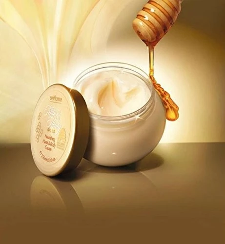 Oriflame Milk And Honey Gold Nourishing Hand And Body Cream, 250g (Pack Of 2) 5 Oriflame Milk And Honey Gold Nourishing Hand And Body Cream, 250g (Pack Of 2) - Image 3