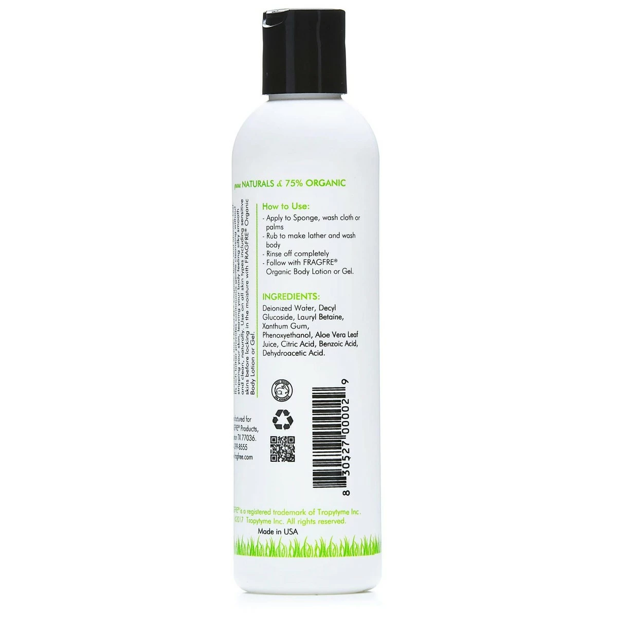 FRAGFRE Organic Shower Gel 2/Pack - Fragrance Free Sulfate Free Parabens Free - For Itchy Dry Sensitive Skins - 8 Oz - Gluten Free Vegan Cruelty Free - Organic Aloe Vera Bath Shower Gel - Pure Natural 6 FRAGFRE Organic Shower Gel 2/Pack - Fragrance Free Sulfate Free Parabens Free - For Itchy Dry Sensitive Skins - 8 Oz - Gluten Free Vegan Cruelty Free - Organic Aloe Vera Bath Shower Gel - Pure Natural - Image 4