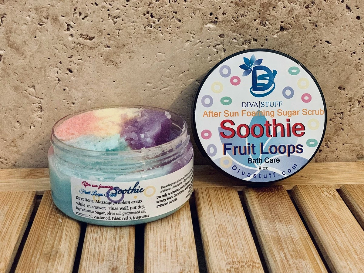 Fruit Loops Scent After Sun Foaming Sugar Scrub,By Diva Stuff 4 Fruit Loops Scent After Sun Foaming Sugar Scrub,By Diva Stuff - Image 2