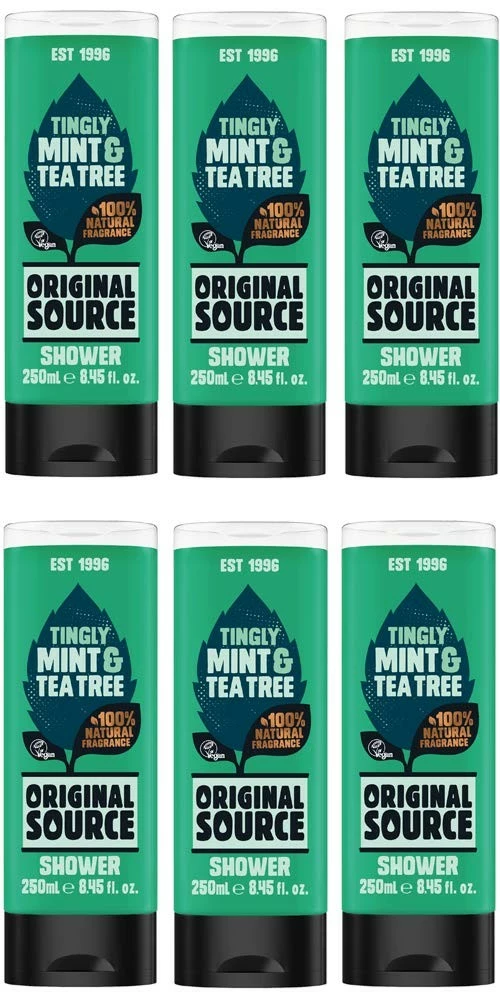 Original Source Tea Tree & Mint Shower Gel 250ml - (Pack Of 6) 3 Original Source Tea Tree & Mint Shower Gel 250ml - (Pack Of 6)