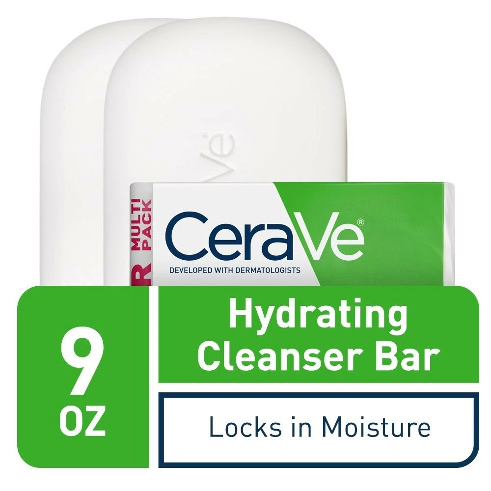 CeraVe Store CeraVe Hydrating Cleanser Bar | Soap-Free Body And Facial Cleanser With 5% Cerave Moisturizing Cream | Fragrance-Free | 2-Pack, 4.5 Ounce Each 4 CeraVe Store CeraVe Hydrating Cleanser Bar | Soap-Free Body And Facial Cleanser With 5% Cerave Moisturizing Cream | Fragrance-Free | 2-Pack, 4.5 Ounce Each - Image 2