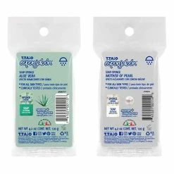 T.Taio Esponjabon Soap Sponge 2-Pack- Cleansing Shower Scrubber & Bath Wash Scrub - Massage & Lather Foot, Elbow, & Face - Bathroom Accessories - Mother Of Pearl & Aloe Vera (2-Pack)