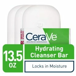 CeraVe Store CeraVe Hydrating Cleanser Bar | Soap-Free Body And Facial Cleanser With 5% Cerave Moisturizing Cream | Fragrance-Free | 3-Pack, 4.5 Ounce Each -Moisturizers Sales yytuyo9kbhy6hj2j5pdlbwt3ijd8