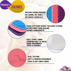 NACOLUS Gentle Soothing Exfoliating Washcloth 100% Plant Fiber Deep Exfoliating Mitt,Two-sided Use Skin Exfoliator For Body,Dead Skin Exfoliating Gloves For Softer & Smoother Skin Chemical Free ,Pink -Moisturizers Sales z1eye1eze8htbk4g1zhbegqgf3bc