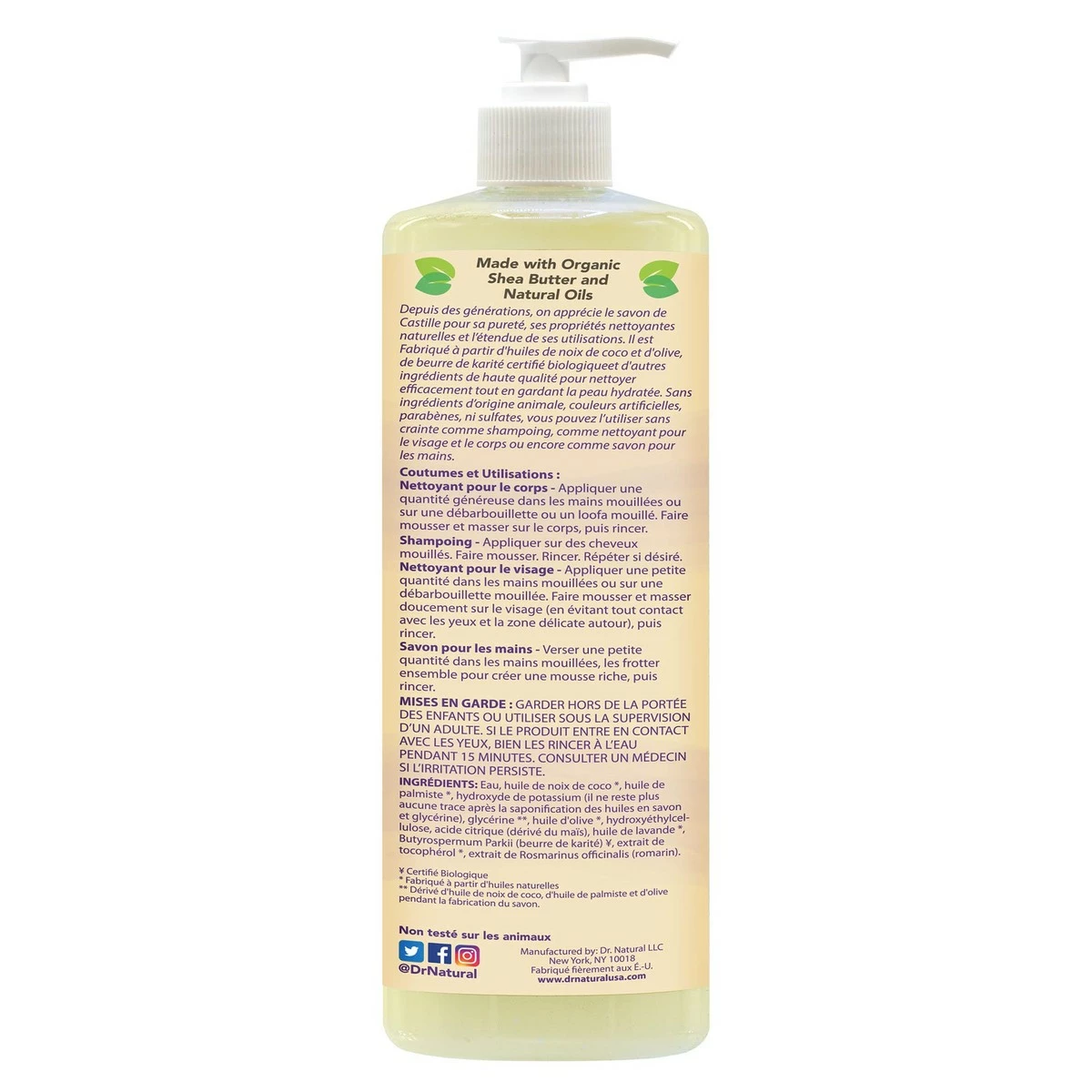 Dr. Natural’s Pure-Castile Liquid Soap - Lavender 32oz. - 6 Pack 6 Dr. Natural’s Pure-Castile Liquid Soap - Lavender 32oz. - 6 Pack - Image 4