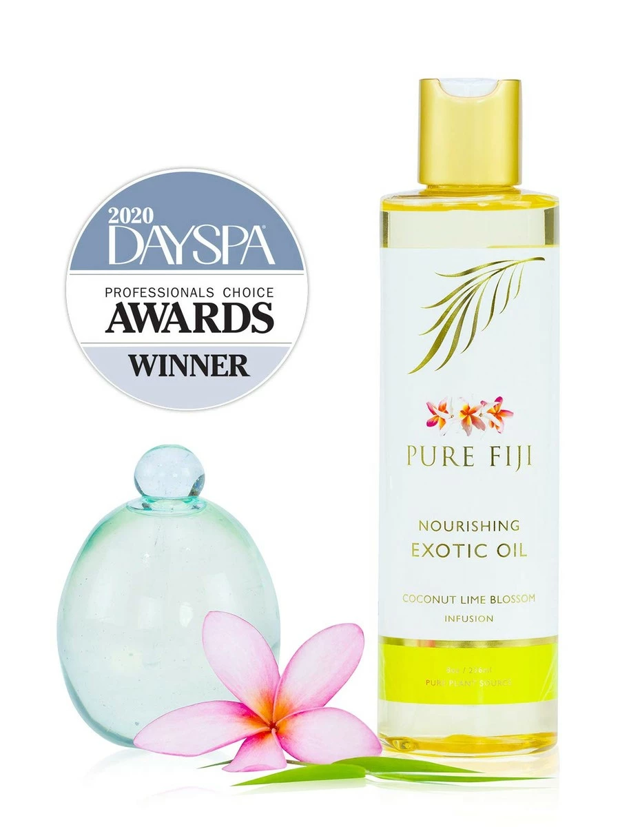 Pure Fiji Nourishing Exotic Oil - Natural Coconut Oil For Bath & SPA - Body Oil, Massage Oil, Coconut Lime Blossom , 8oz 5 Pure Fiji Nourishing Exotic Oil - Natural Coconut Oil For Bath & SPA - Body Oil, Massage Oil, Coconut Lime Blossom , 8oz - Image 3