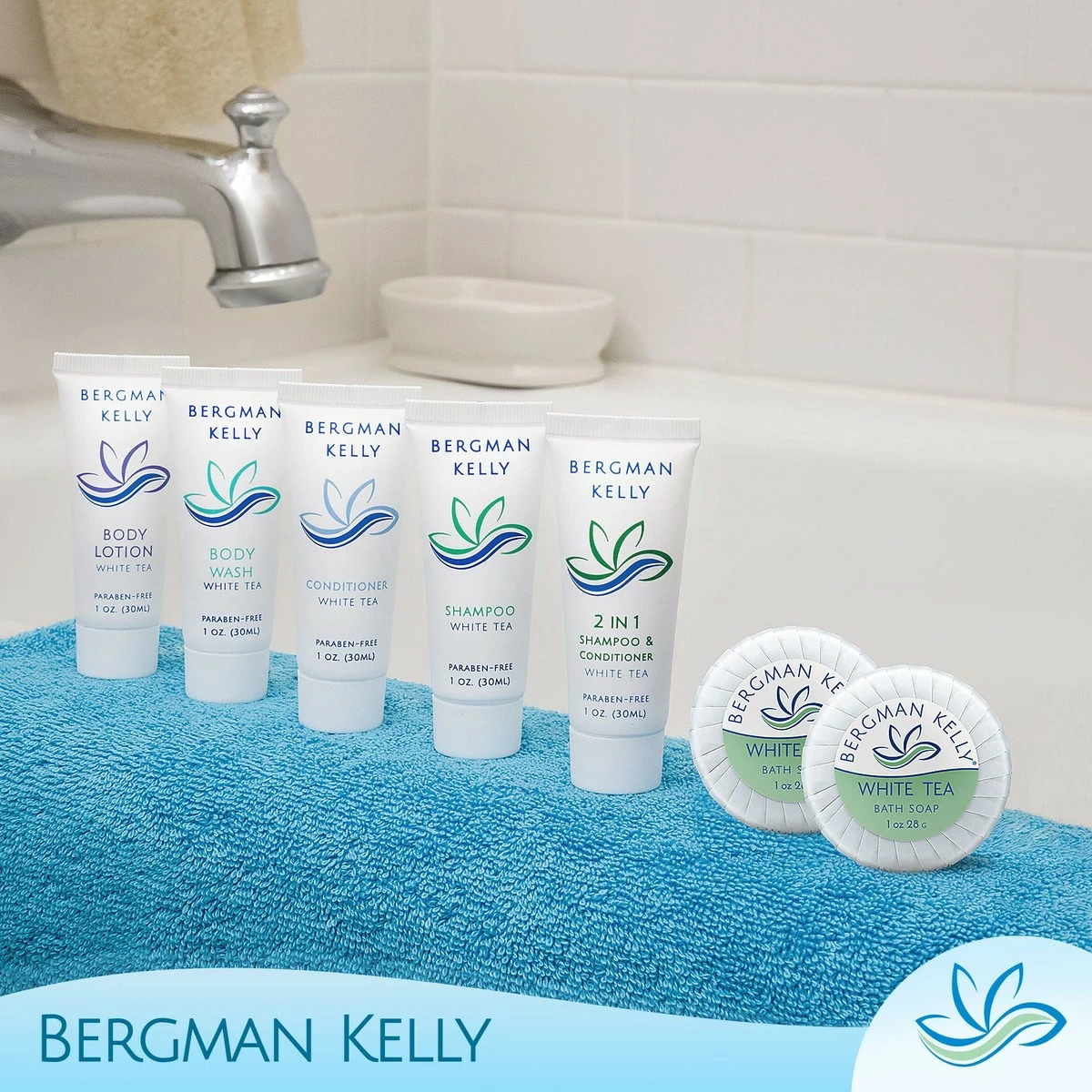 BERGMAN KELLY Sanitary Soap Bars (White Tea, 1 Oz, 100PK), Travel Size Luxury Bulk Hotel Bar Soap, Mini Individually Wrapped Round Soap, Hotel Toiletries For Airbnb, Motel, Guest Bathroom 7 BERGMAN KELLY Sanitary Soap Bars (White Tea, 1 Oz, 100PK), Travel Size Luxury Bulk Hotel Bar Soap, Mini Individually Wrapped Round Soap, Hotel Toiletries For Airbnb, Motel, Guest Bathroom - Image 5