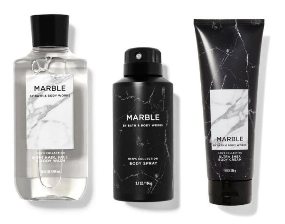 B & Body Works Bath And Body Works - Marble - For Men - 3 Pc Bundle - (2020 Edition) 3 B & Body Works Bath And Body Works - Marble - For Men - 3 Pc Bundle - (2020 Edition)